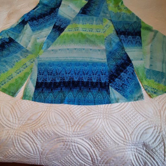 TanJay sleeveless dress Size 12 Never Worn  blue and green - Picture 9 of 13